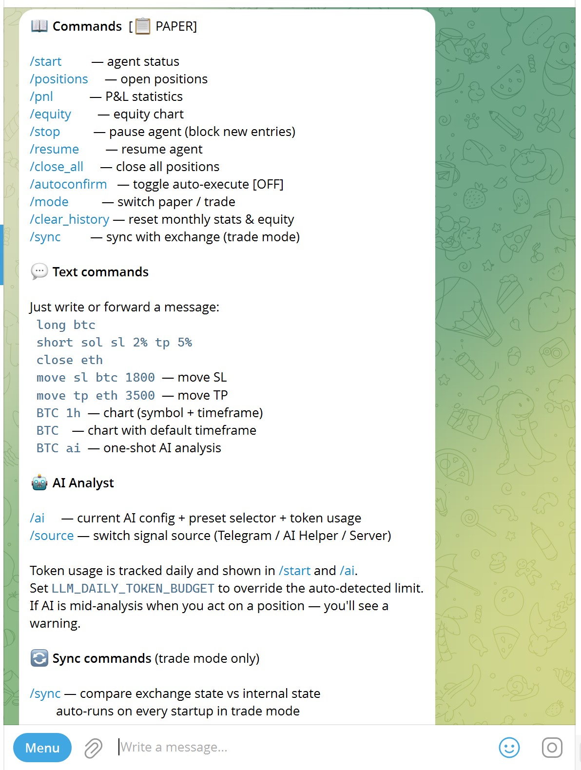 Telegram screenshot