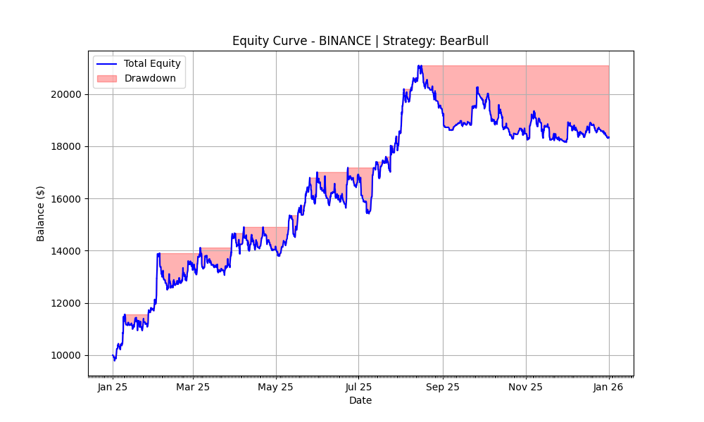 BearBull Alt 2025 Equity Curve