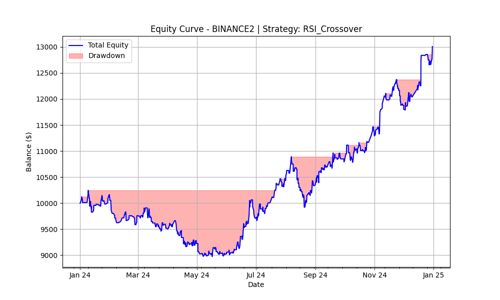 RSI Crossover 2024 Equity Curve